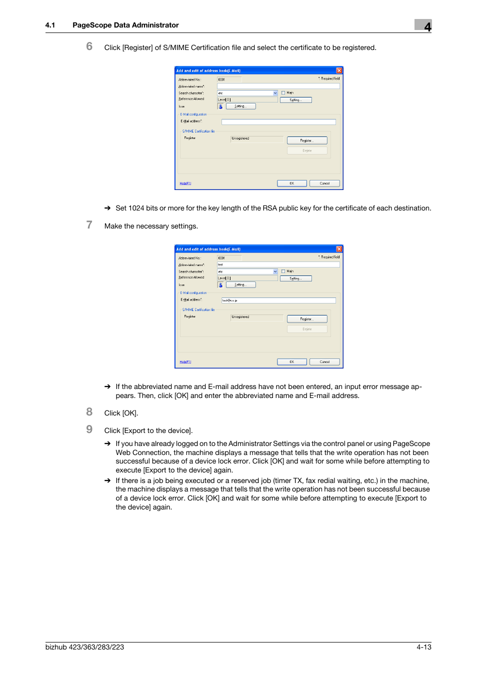 Konica Minolta BIZHUB 223 User Manual | Page 160 / 185