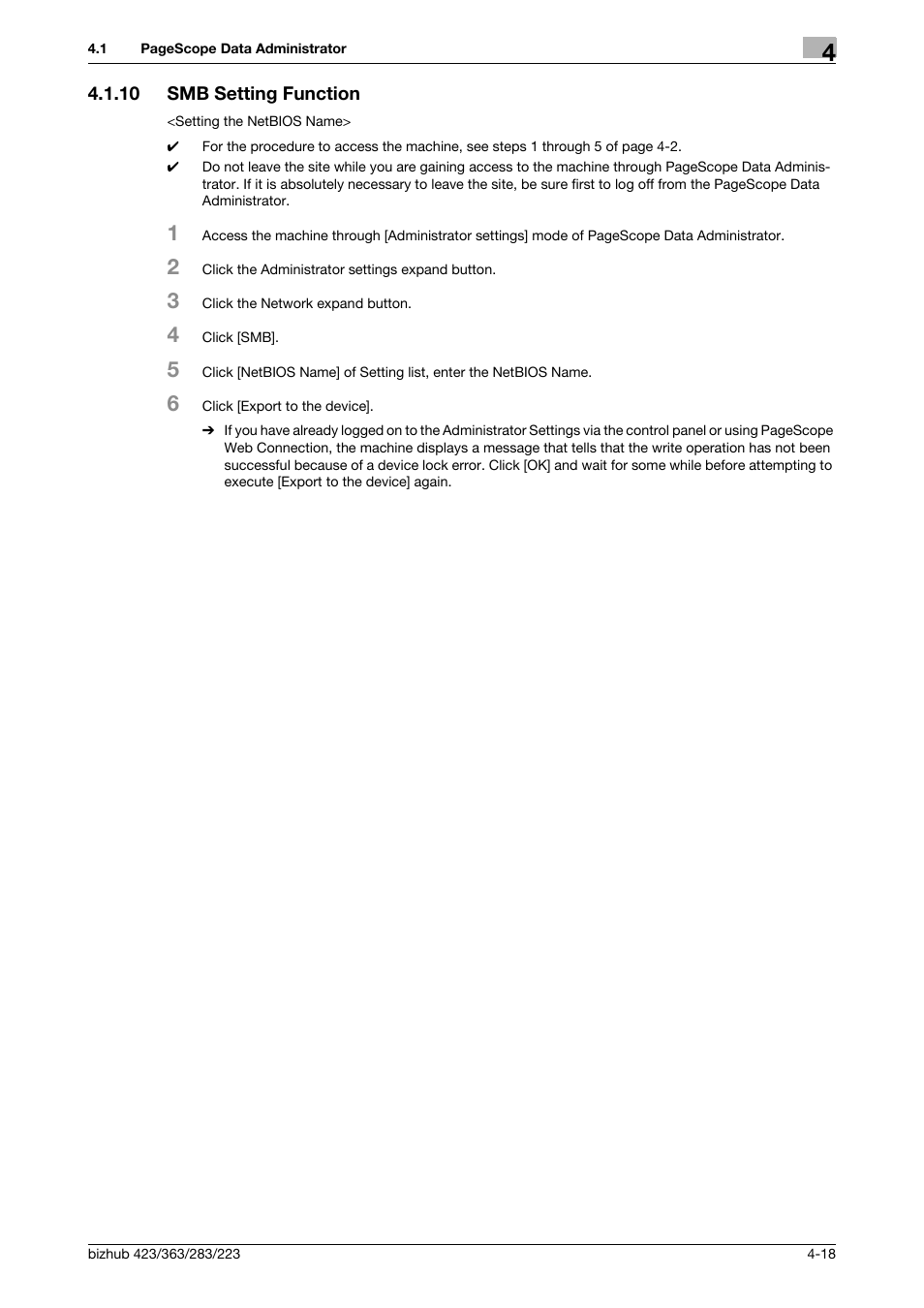 10 smb setting function, Smb setting function -18 | Konica Minolta BIZHUB 223 User Manual | Page 165 / 185