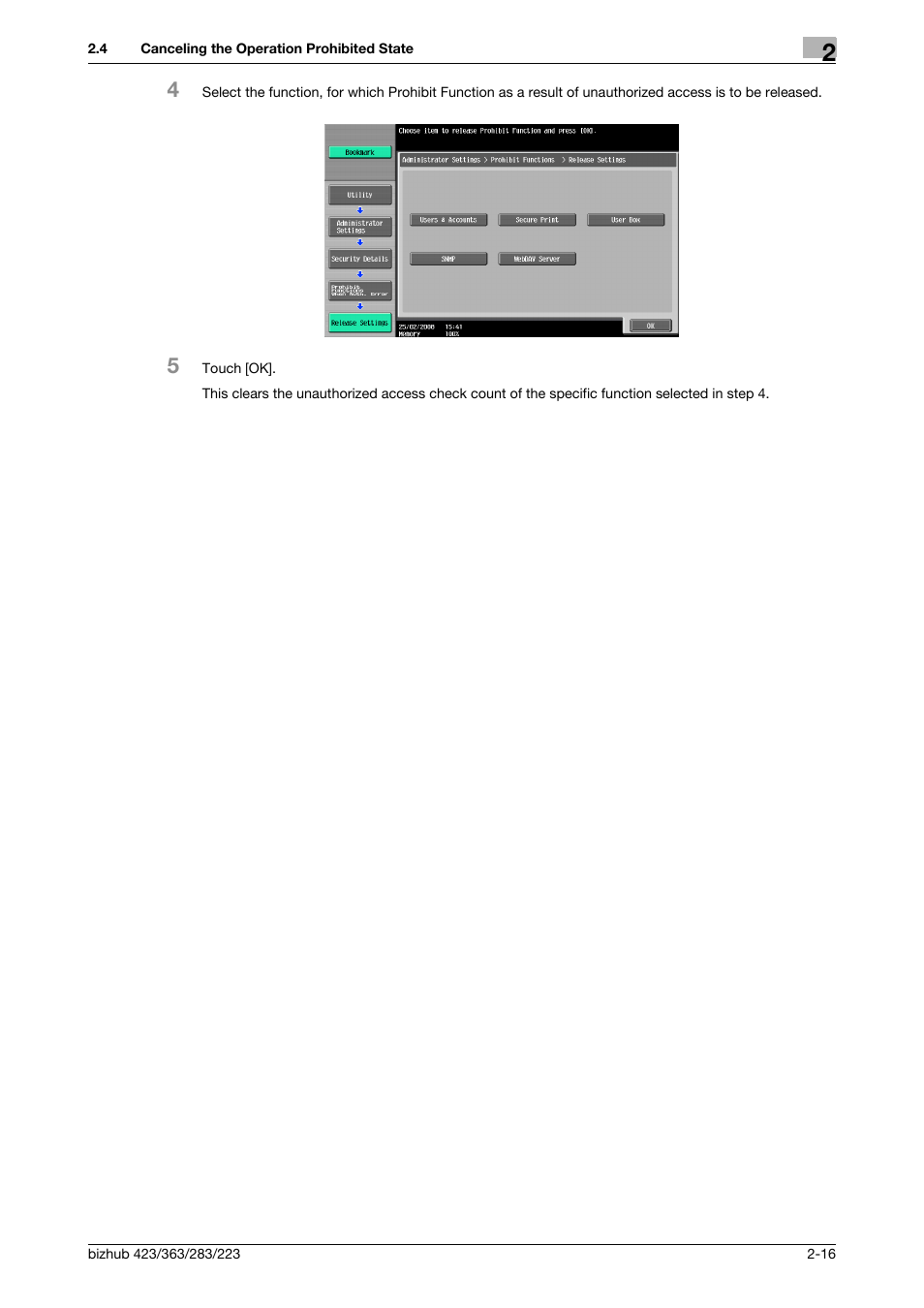 Konica Minolta BIZHUB 223 User Manual | Page 31 / 185