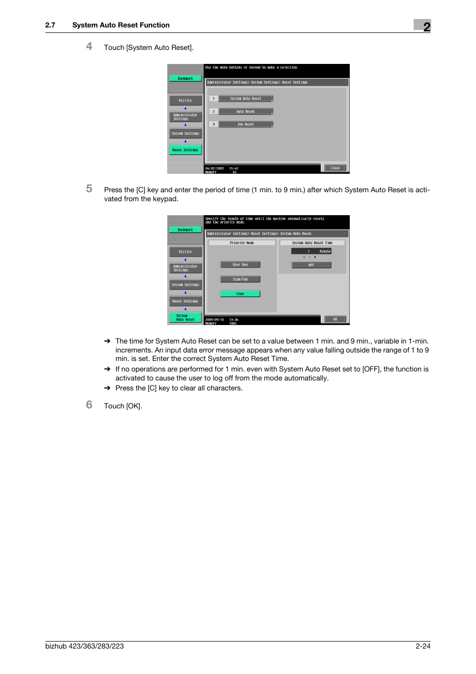 Konica Minolta BIZHUB 223 User Manual | Page 39 / 185