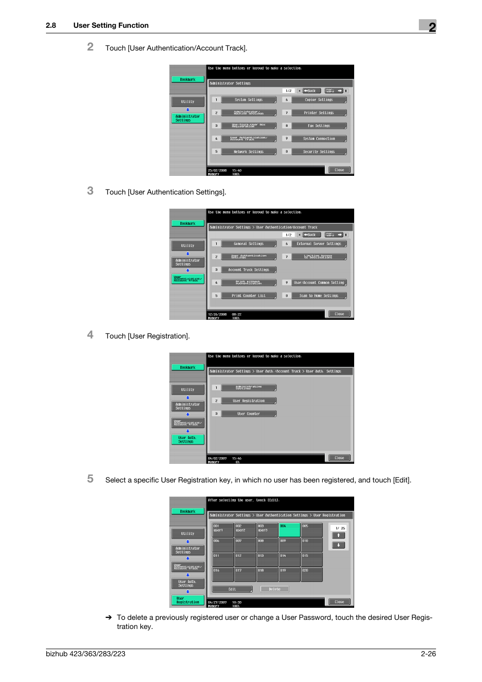 Konica Minolta BIZHUB 223 User Manual | Page 41 / 185