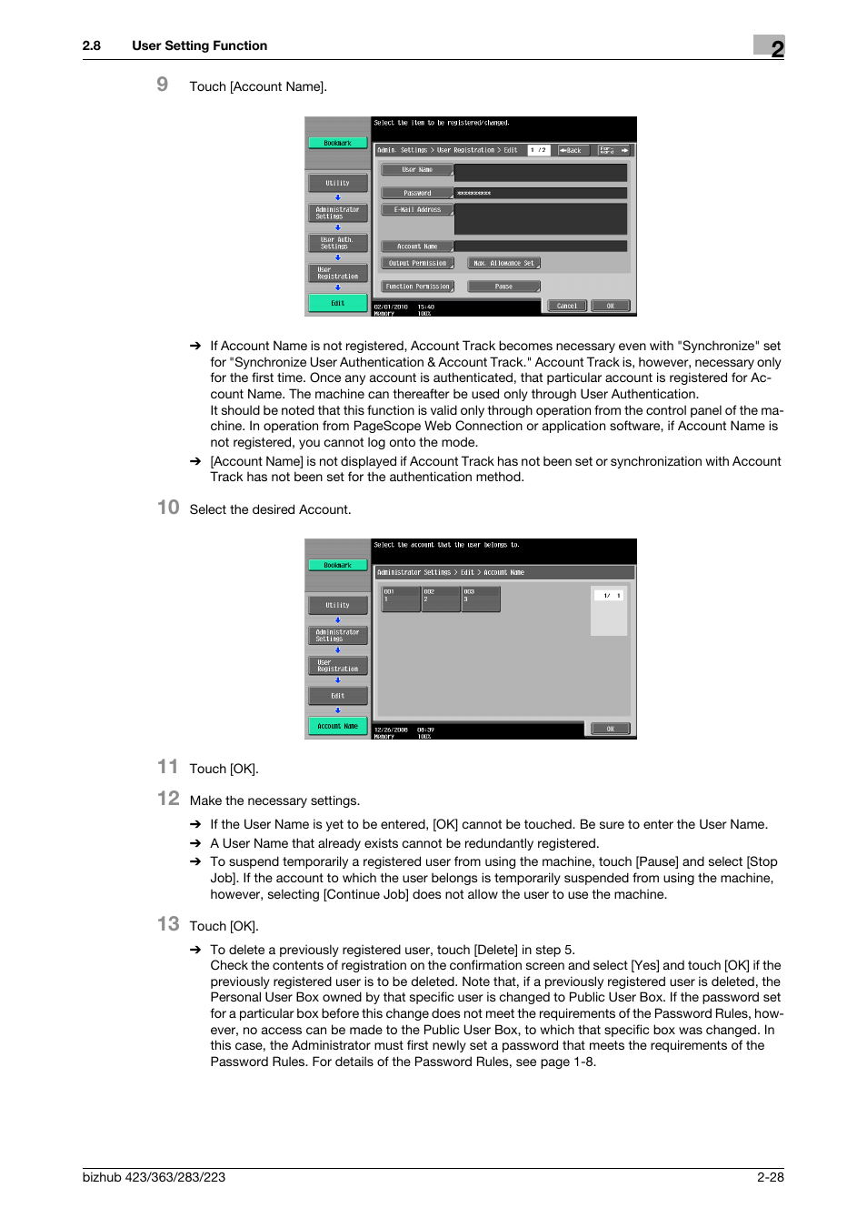 Konica Minolta BIZHUB 223 User Manual | Page 43 / 185