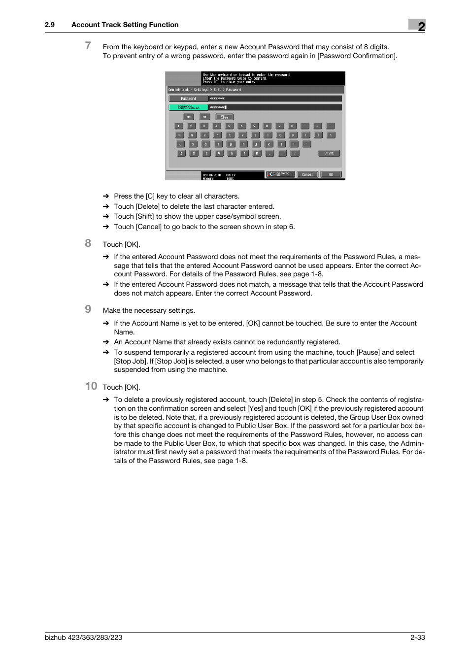 Konica Minolta BIZHUB 223 User Manual | Page 48 / 185