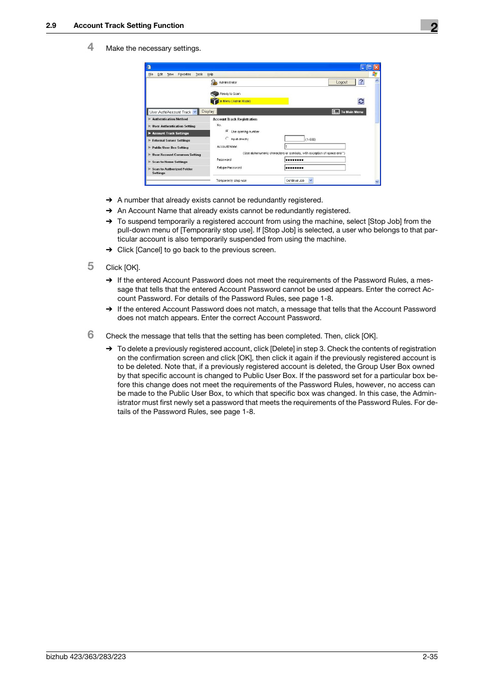 Konica Minolta BIZHUB 223 User Manual | Page 50 / 185