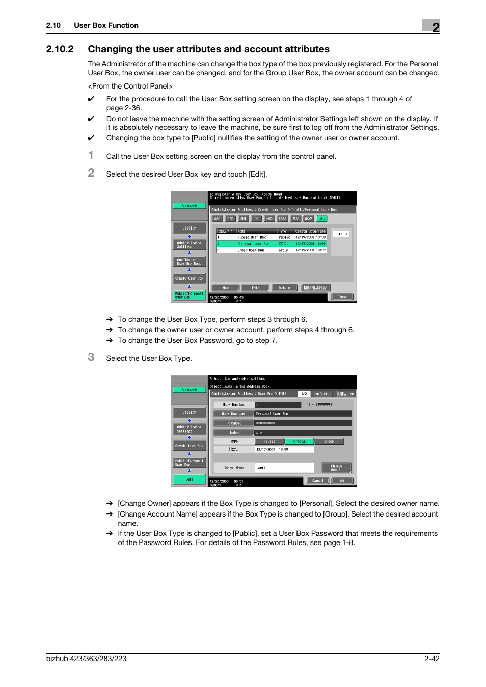 Konica Minolta BIZHUB 223 User Manual | Page 57 / 185