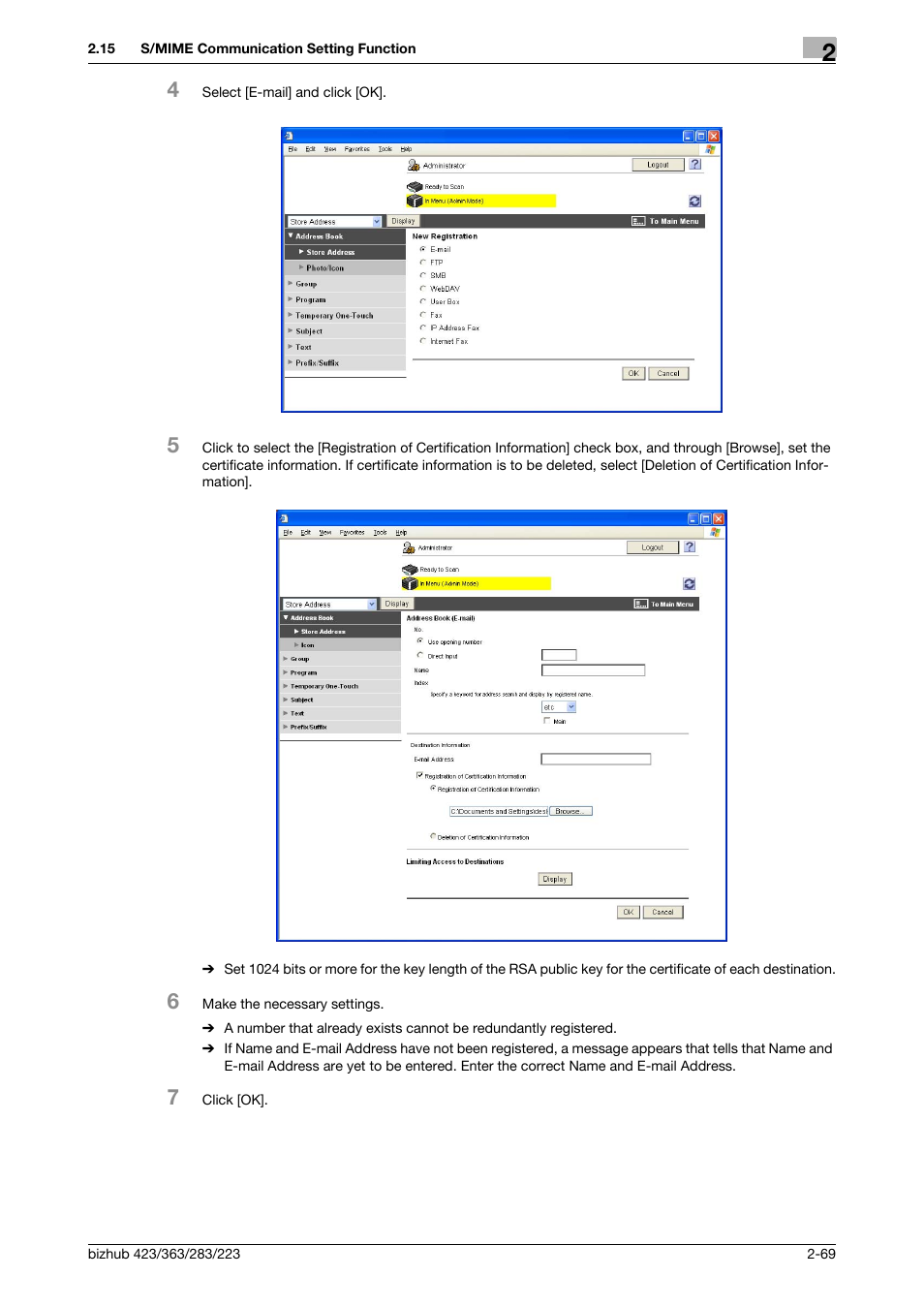 Konica Minolta BIZHUB 223 User Manual | Page 84 / 185