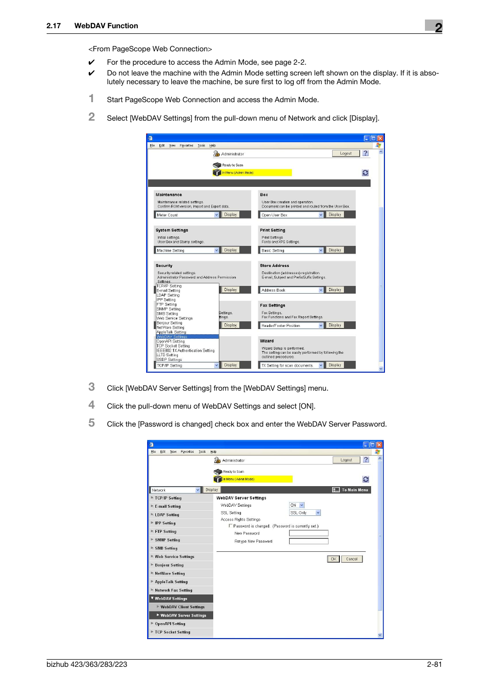 Konica Minolta BIZHUB 223 User Manual | Page 96 / 185