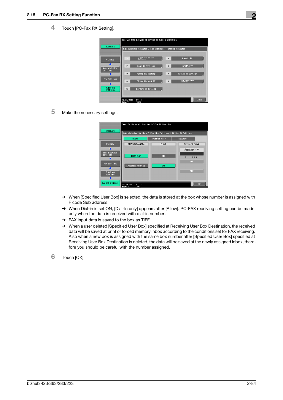 Konica Minolta BIZHUB 223 User Manual | Page 99 / 185