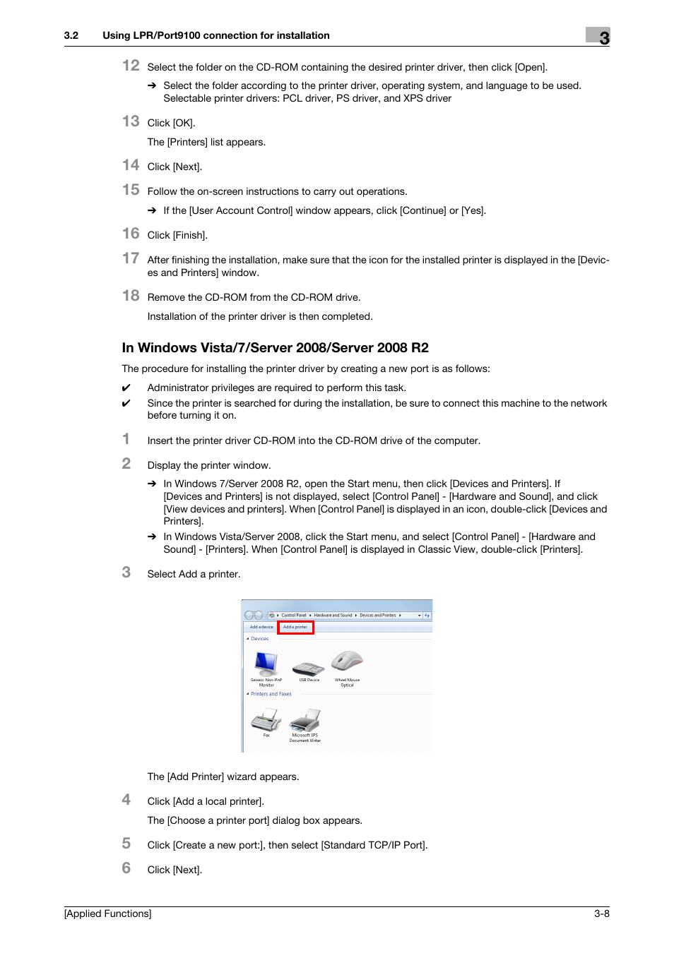 In windows vista/7/server 2008/server 2008 r2, In windows vista/7/server 2008/server 2008 r2 -8 | Konica Minolta bizhub 4750 User Manual | Page 113 / 149