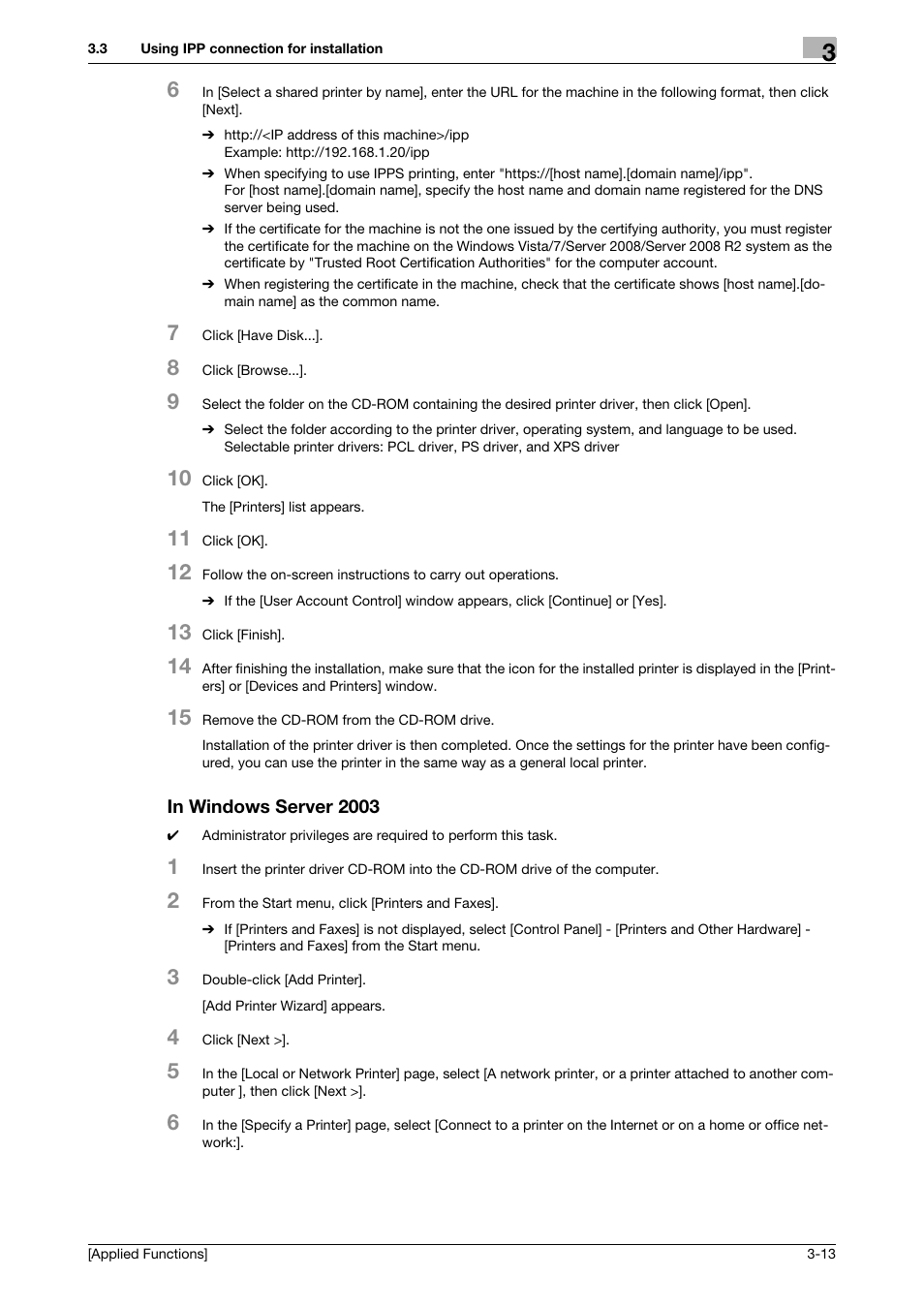 In windows server 2003, In windows server 2003 -13 | Konica Minolta bizhub 4750 User Manual | Page 118 / 149