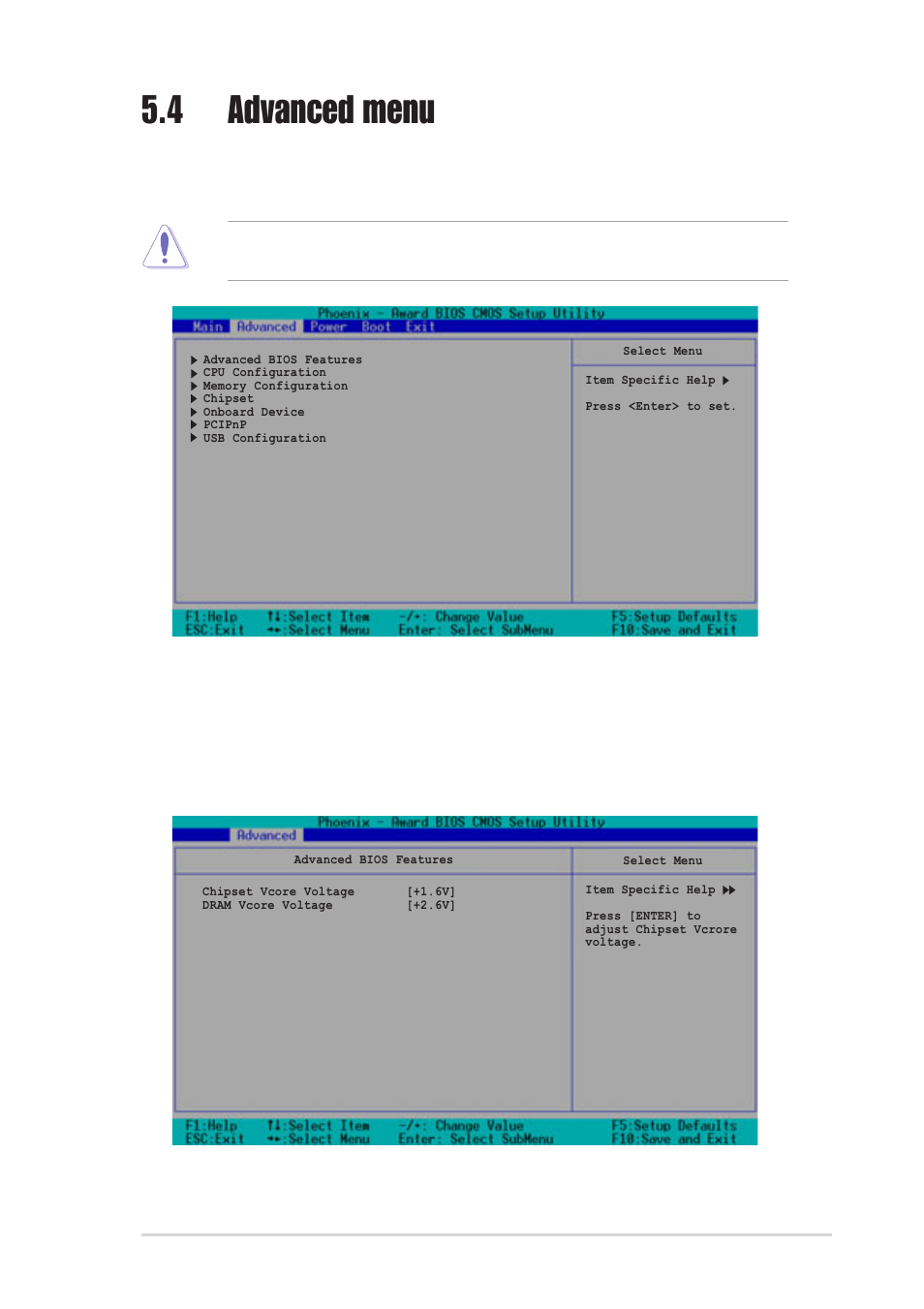 4 advanced menu, 1 advanced bios features | Asus AP1720-E2 User Manual | Page 121 / 156