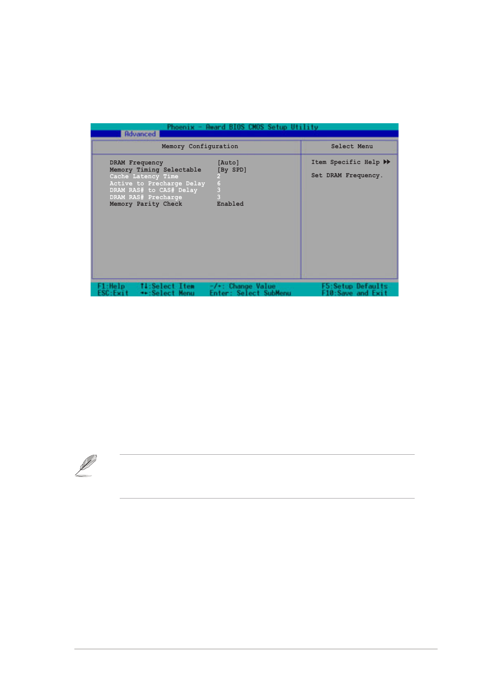 Dram frequency [auto, Cas latency time [2, Active to precharge delay [6 | Asus AP1720-E2 User Manual | Page 123 / 156