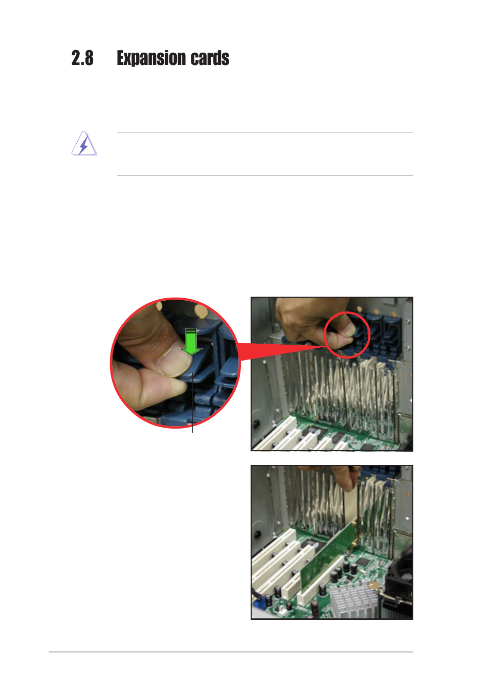 8 expansion cards, 1 installing a standard size expansion card | Asus AP1720-E2 User Manual | Page 46 / 156