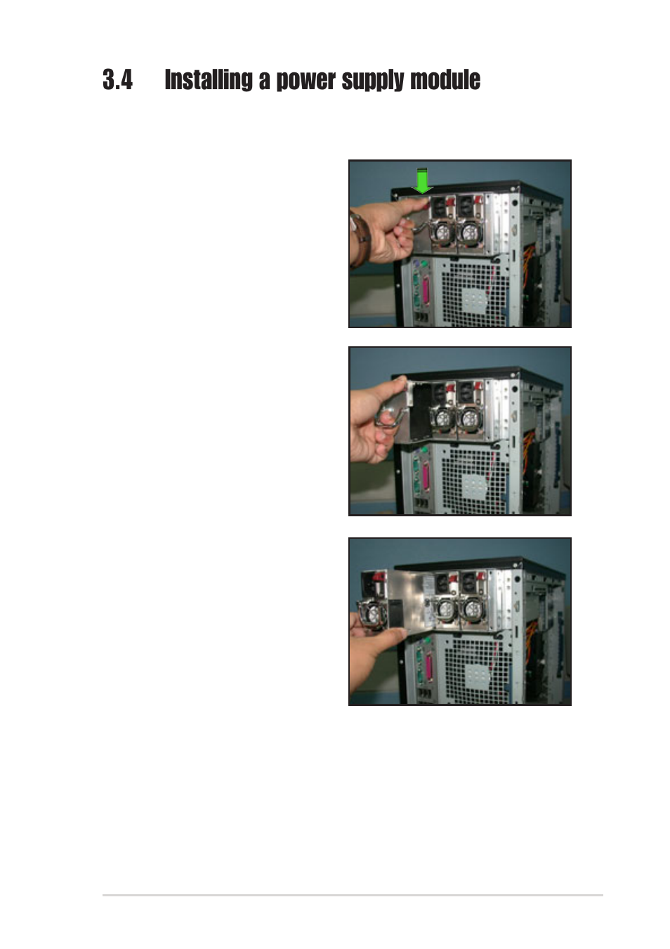 4 installing a power supply module | Asus AP1720-E2 User Manual | Page 85 / 156