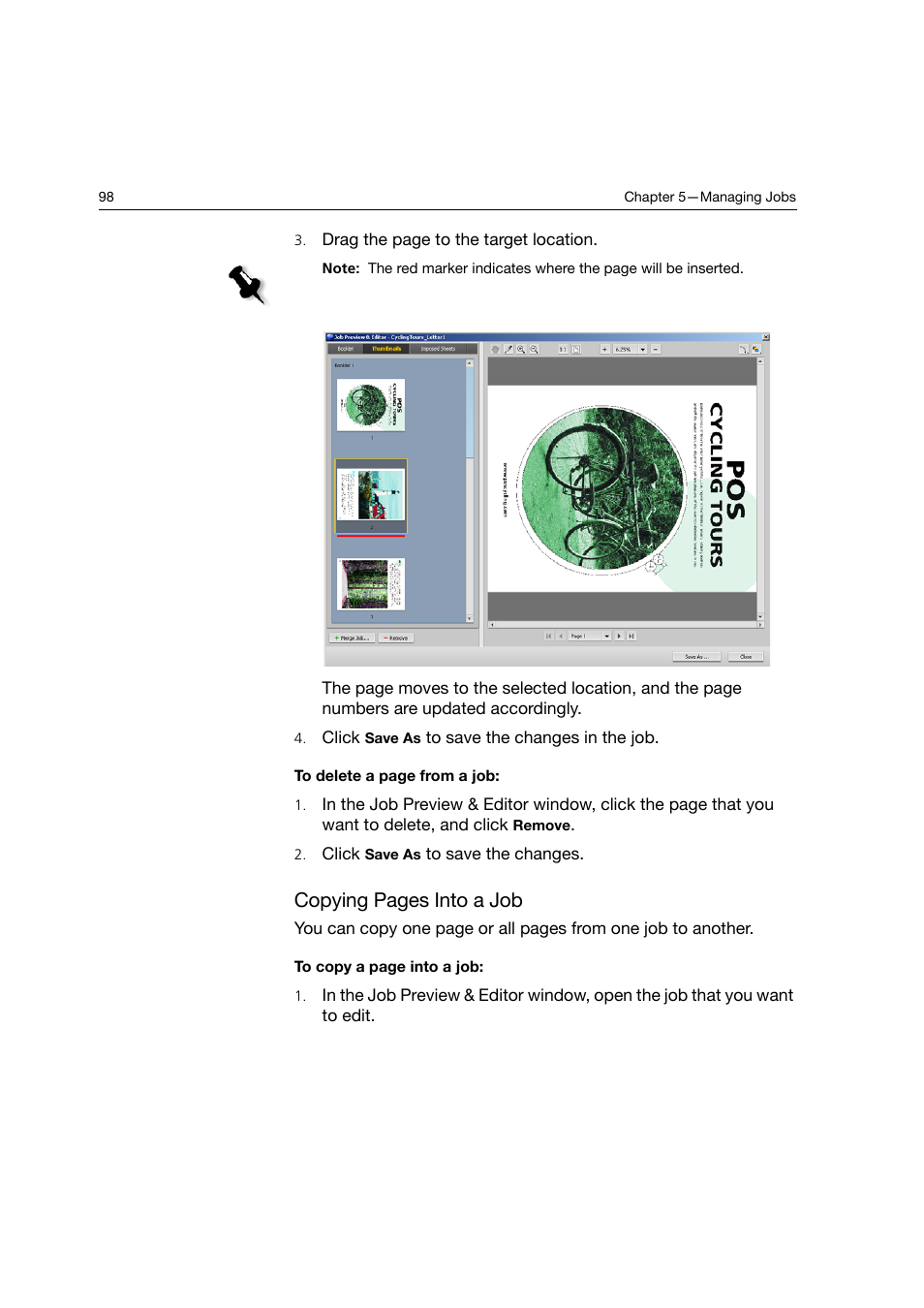 Copying pages into a job | Konica Minolta bizhub PRO C6500P User Manual | Page 106 / 266