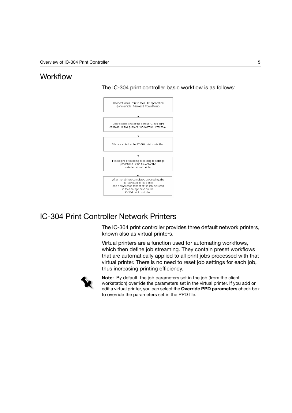 Workflow, Ic-304 print controller network printers, Workflow ic-304 print controller network printers | Konica Minolta bizhub PRO C6500P User Manual | Page 13 / 266