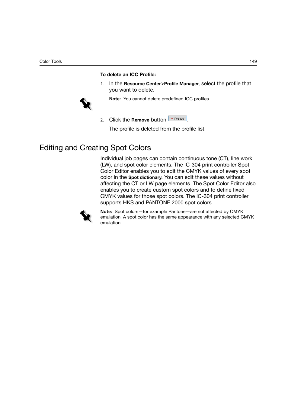 Editing and creating spot colors | Konica Minolta bizhub PRO C6500P User Manual | Page 157 / 266