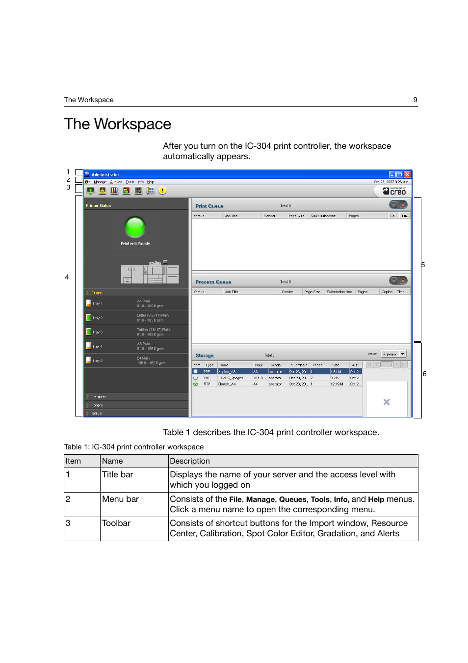 The workspace | Konica Minolta bizhub PRO C6500P User Manual | Page 17 / 266