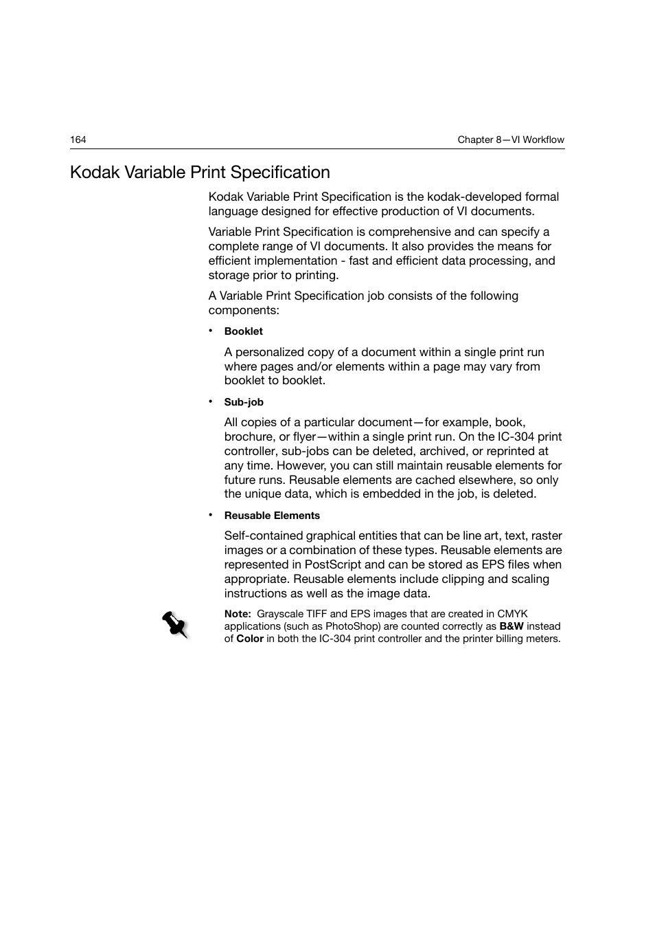 Kodak variable print specification | Konica Minolta bizhub PRO C6500P User Manual | Page 172 / 266
