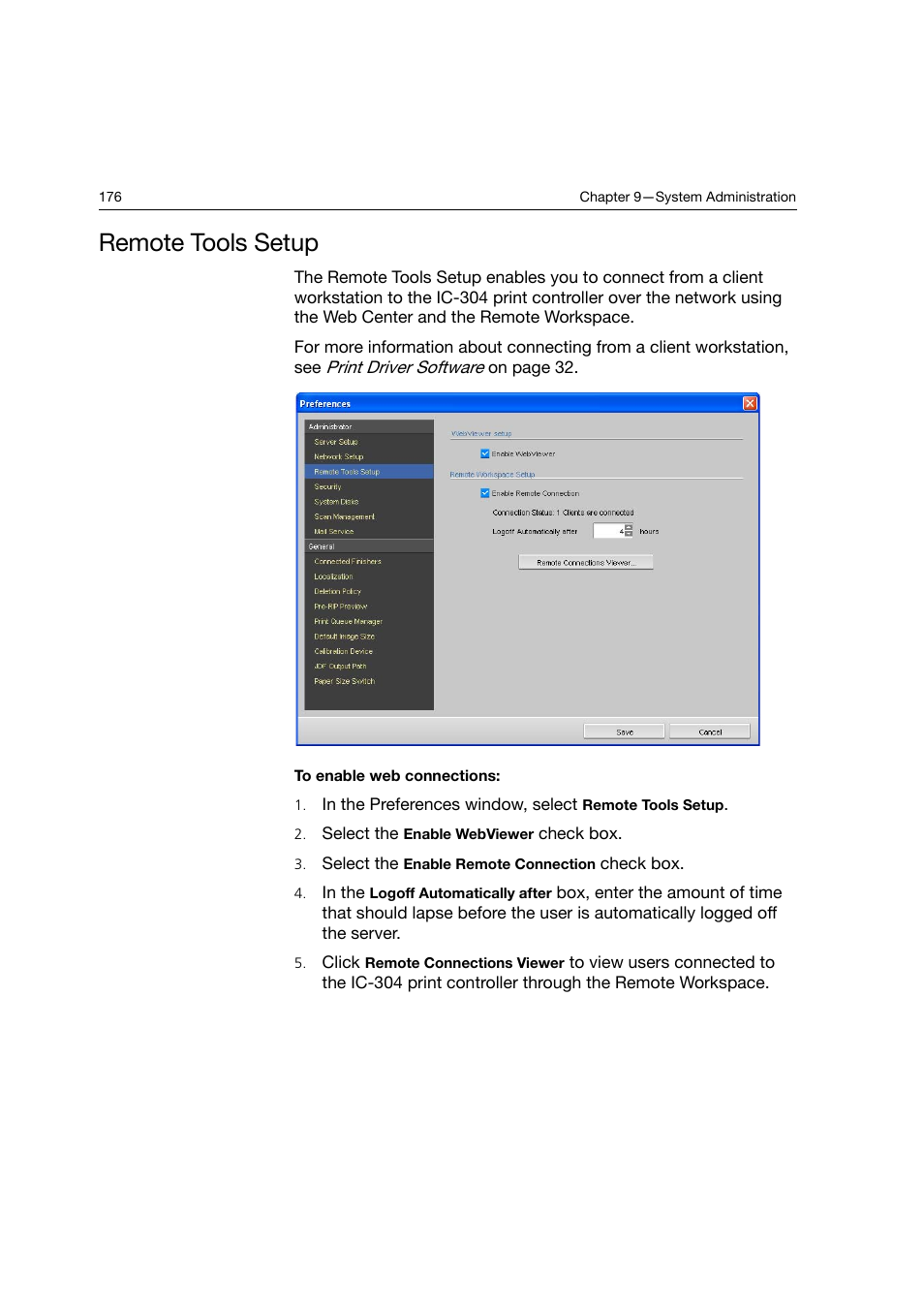 Remote tools setup | Konica Minolta bizhub PRO C6500P User Manual | Page 184 / 266