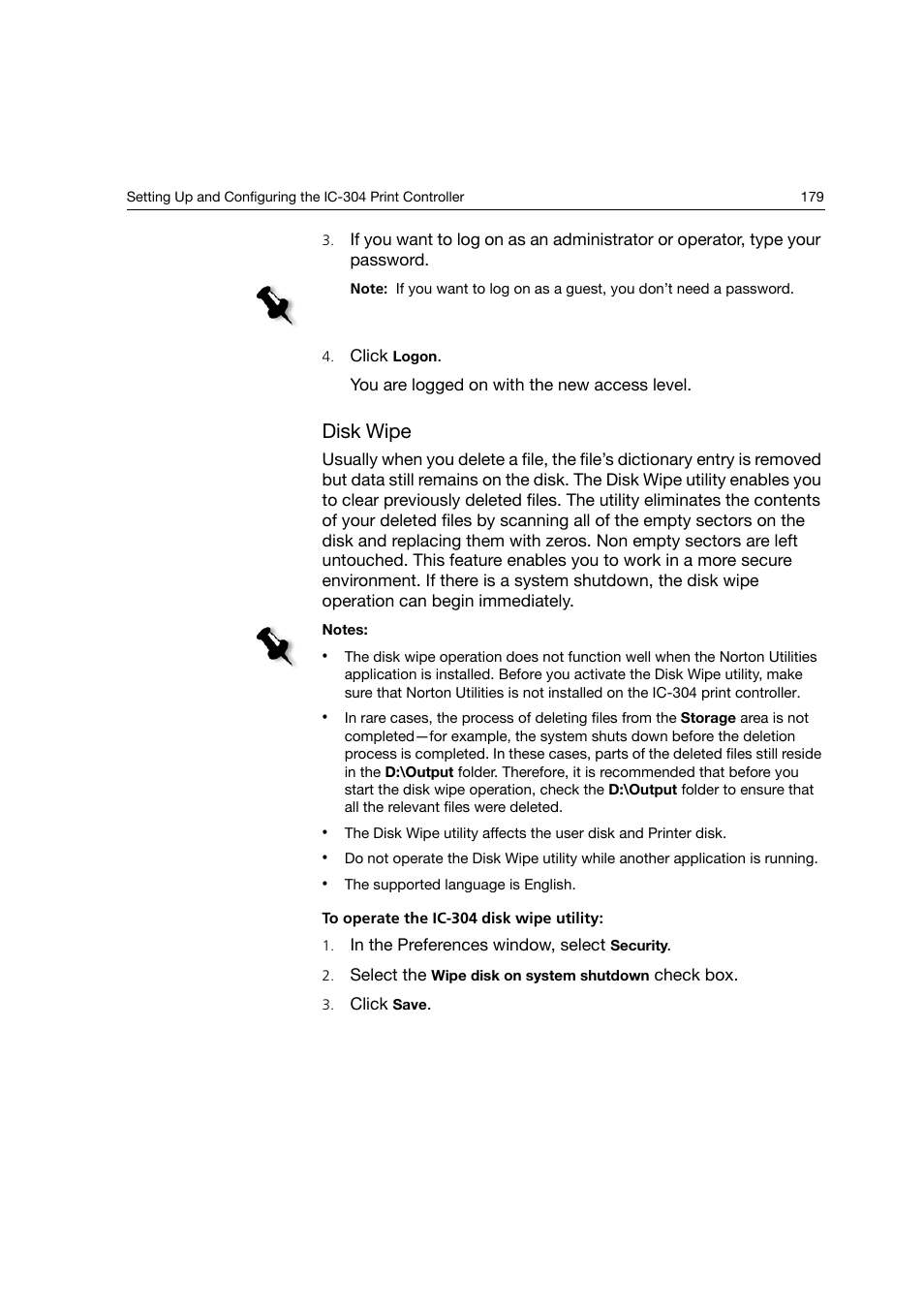 Disk wipe | Konica Minolta bizhub PRO C6500P User Manual | Page 187 / 266