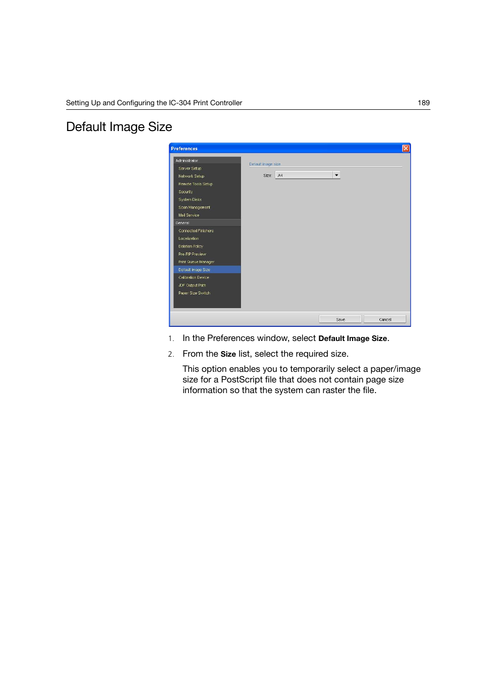 Default image size | Konica Minolta bizhub PRO C6500P User Manual | Page 197 / 266