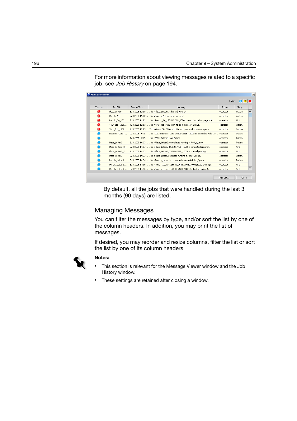 Managing messages | Konica Minolta bizhub PRO C6500P User Manual | Page 204 / 266