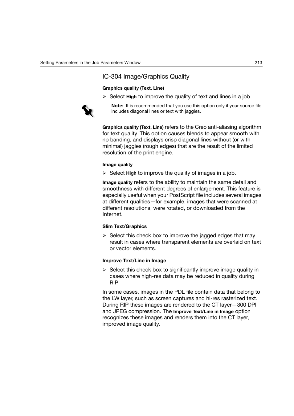 Ic-304 image/graphics quality | Konica Minolta bizhub PRO C6500P User Manual | Page 221 / 266