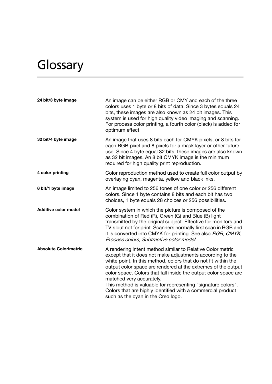 Glossary | Konica Minolta bizhub PRO C6500P User Manual | Page 247 / 266