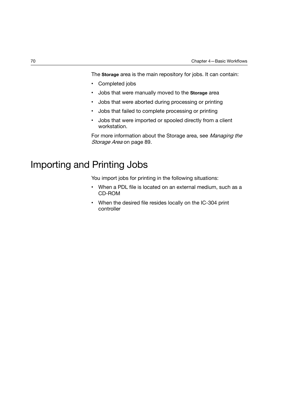 Importing and printing jobs | Konica Minolta bizhub PRO C6500P User Manual | Page 78 / 266