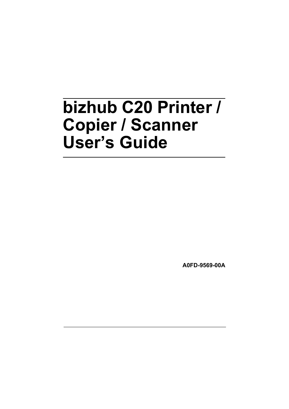 Konica Minolta bizhub C20X User Manual | 346 pages