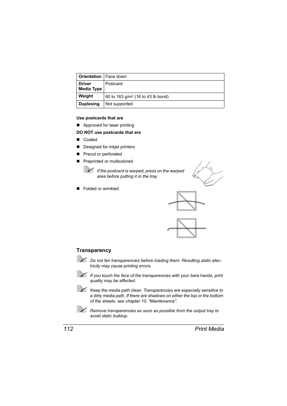 Transparency, Transparency 112 | Konica Minolta bizhub C20X User Manual | Page 126 / 346