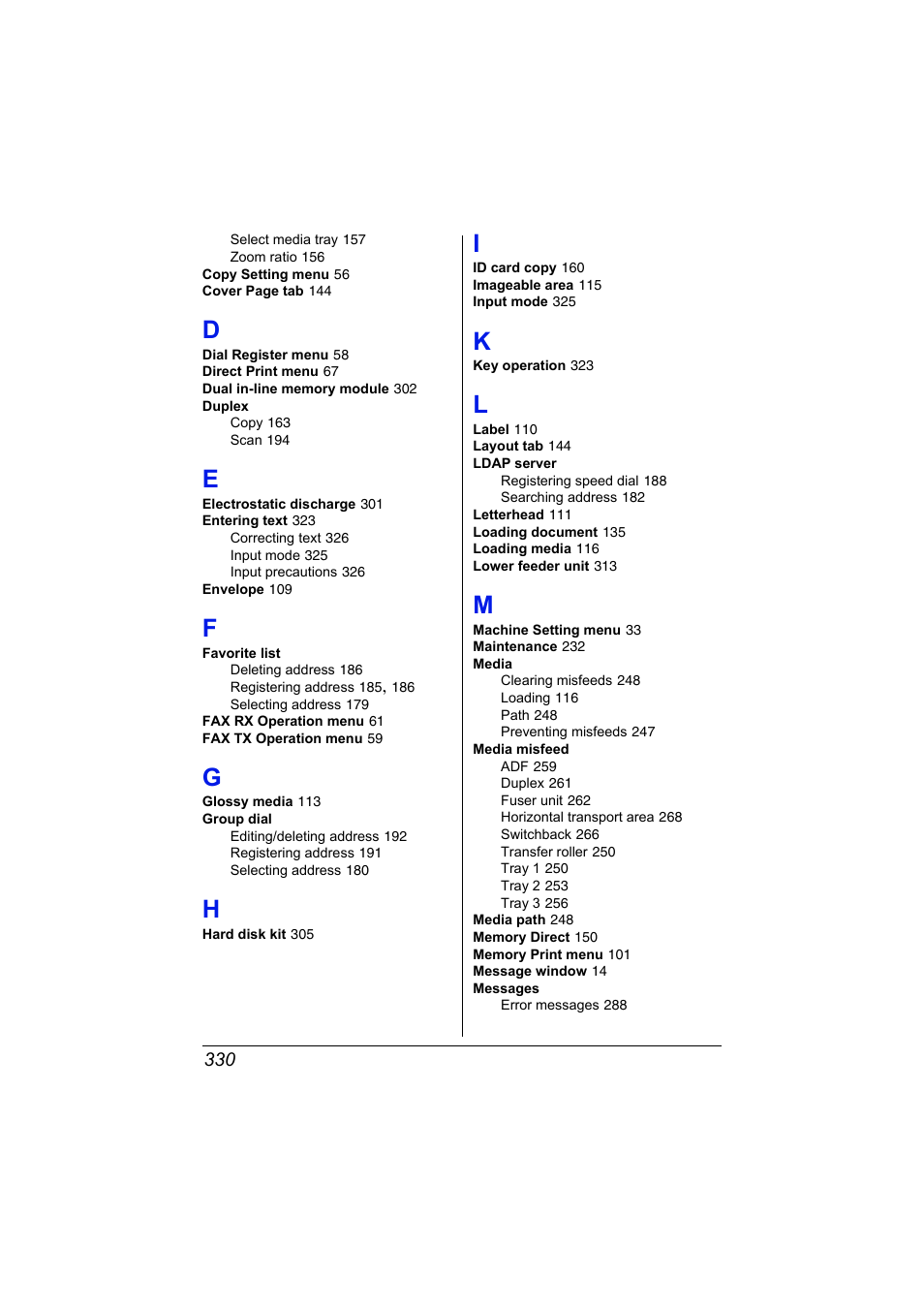 D to m | Konica Minolta bizhub C20X User Manual | Page 344 / 346
