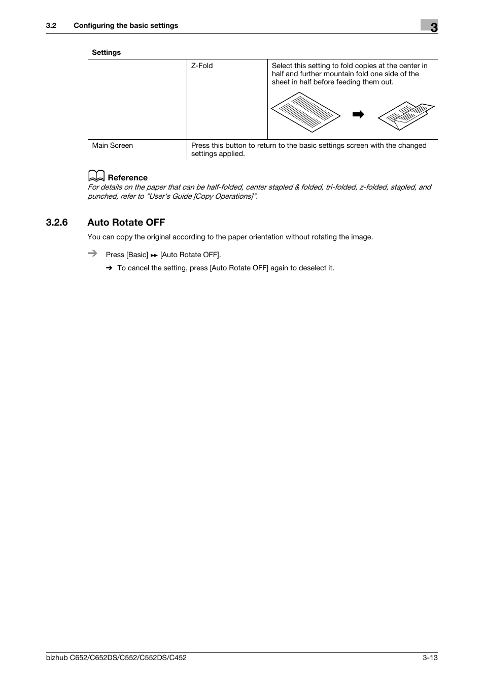 6 auto rotate off, Auto rotate off -13, P. 3-13 | Konica Minolta BIZHUB C652DS User Manual | Page 34 / 64