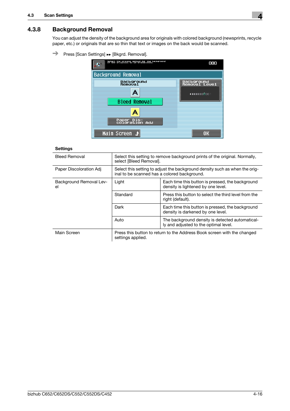 8 background removal, Background removal -16, P. 4-16 | Konica Minolta BIZHUB C652DS User Manual | Page 56 / 64