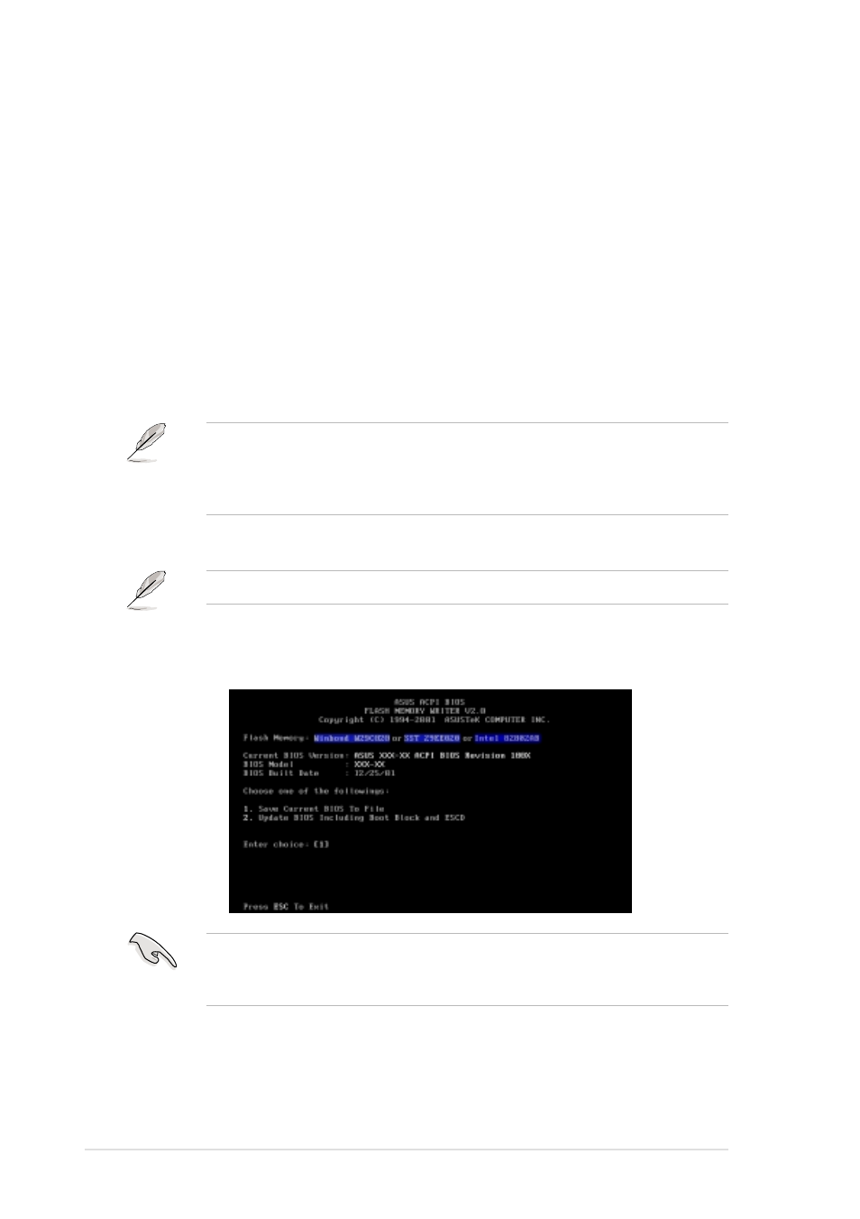 2 using aflash to update the bios | Asus P4PE BP User Manual | Page 40 / 84