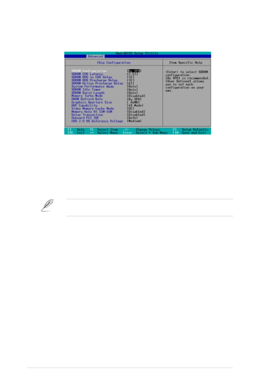 1 chip configuration | Asus P4PE BP User Manual | Page 54 / 84