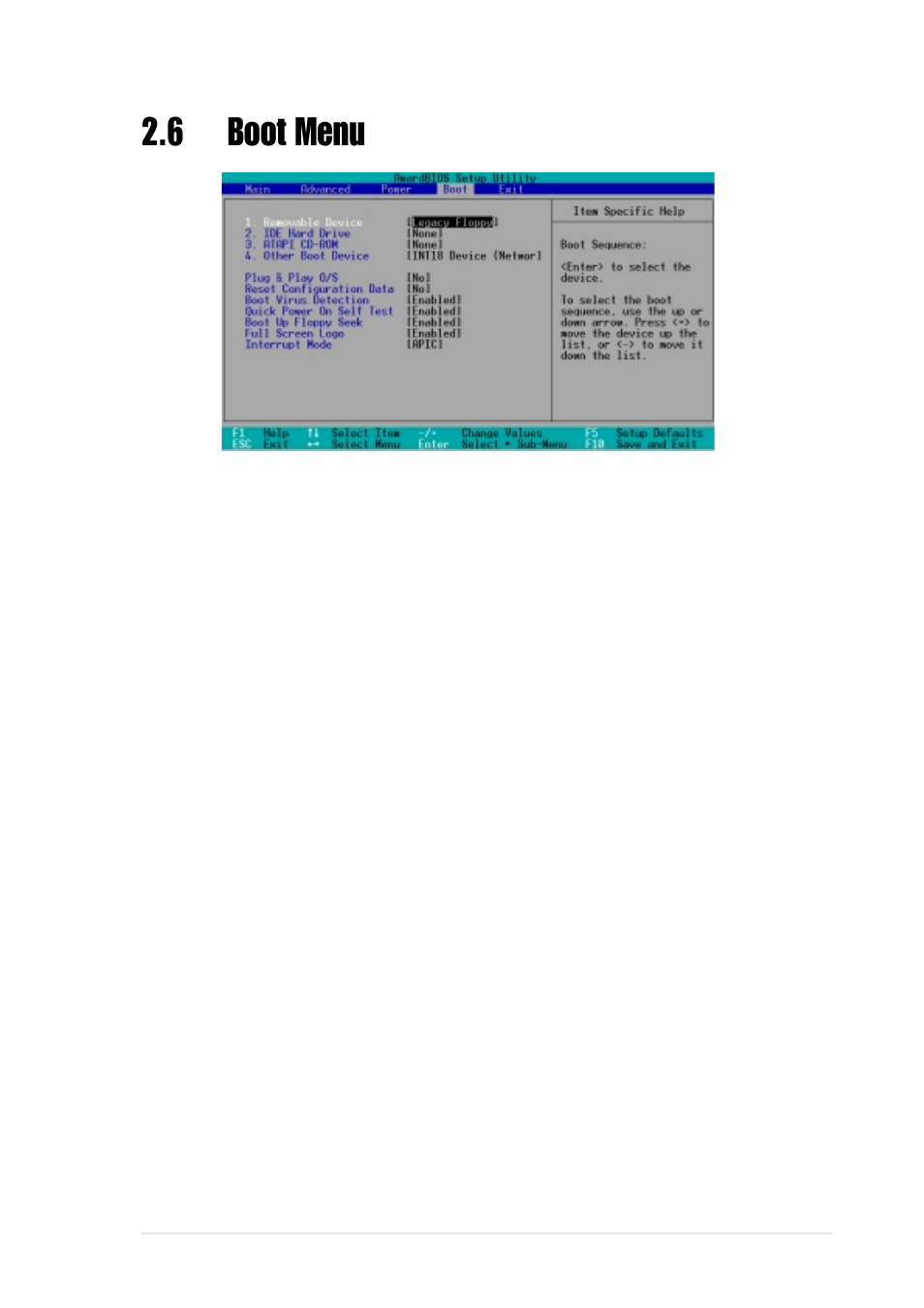 6 boot menu | Asus P4PE BP User Manual | Page 65 / 84