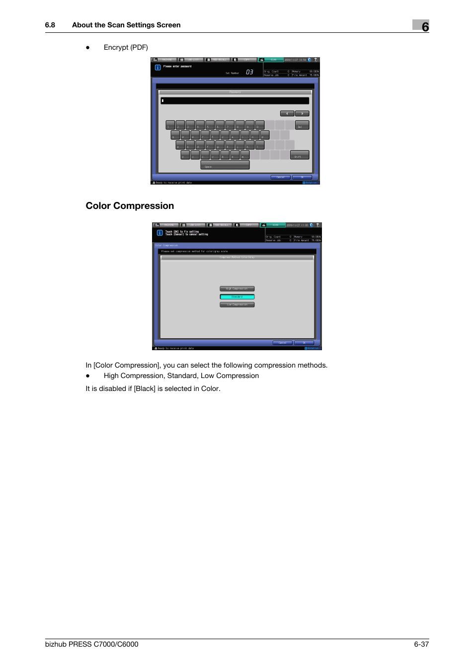 Color compression, P. 6-37 | Konica Minolta IC-413 User Manual | Page 92 / 106