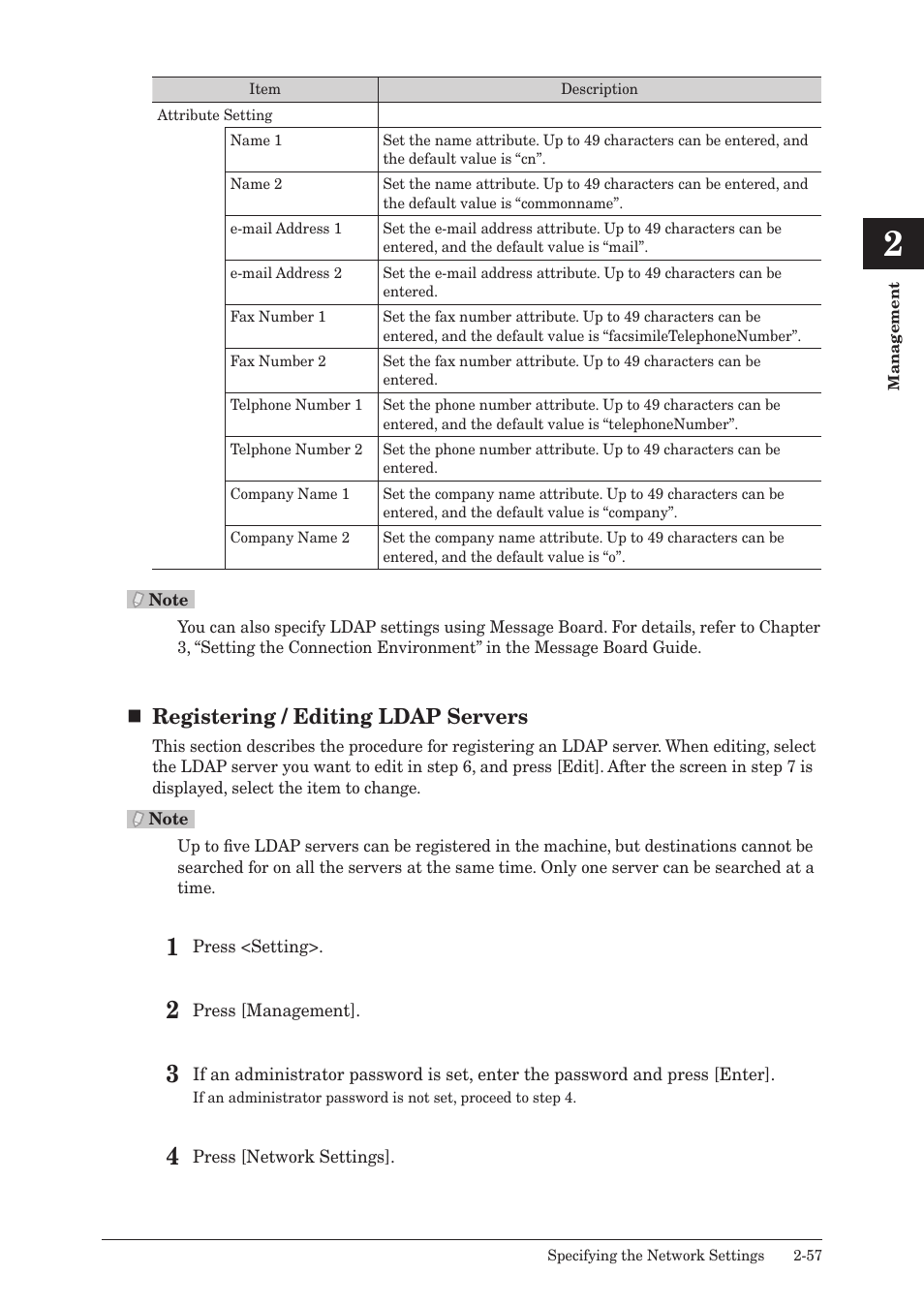 Registering / editing ldap servers | Konica Minolta bizhub 25 User Manual | Page 110 / 175