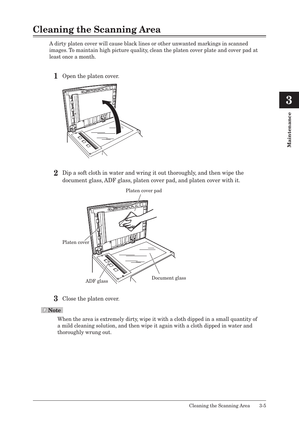 Cleaning the scanning area, Cleaning the scanning area -5 | Konica Minolta bizhub 25 User Manual | Page 146 / 175
