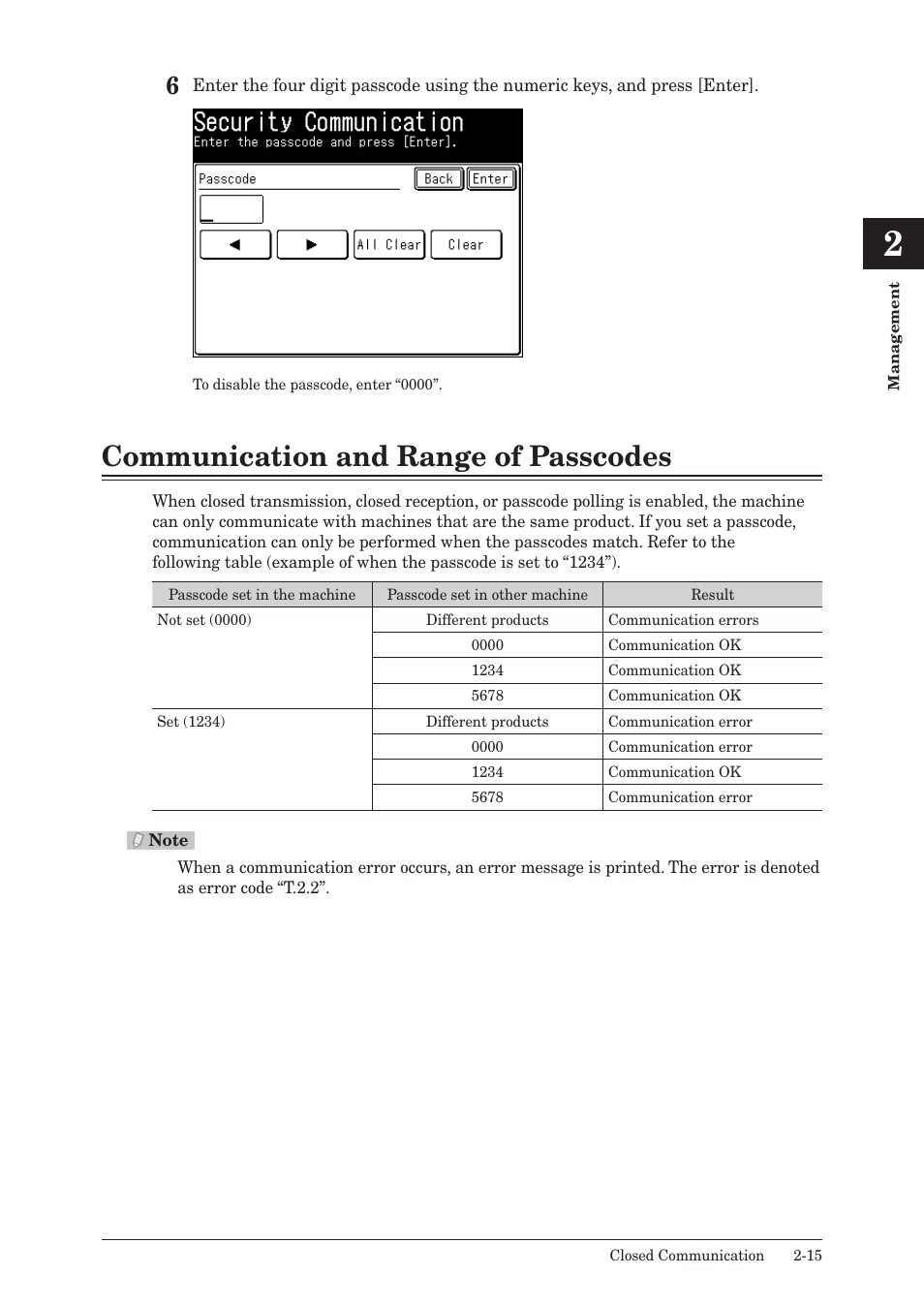 Communication and range of passcodes, Communication and range of passcodes -15 | Konica Minolta bizhub 25 User Manual | Page 68 / 175