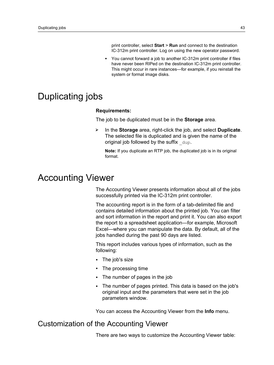 Duplicating jobs, Accounting viewer, Customization of the accounting viewer | Duplicating jobs accounting viewer | Konica Minolta bizhub PRESS 2250P User Manual | Page 51 / 193
