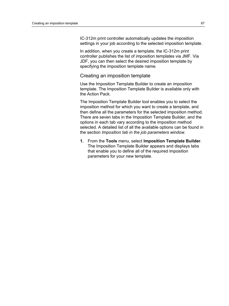 Creating an imposition template | Konica Minolta bizhub PRESS 2250P User Manual | Page 75 / 193