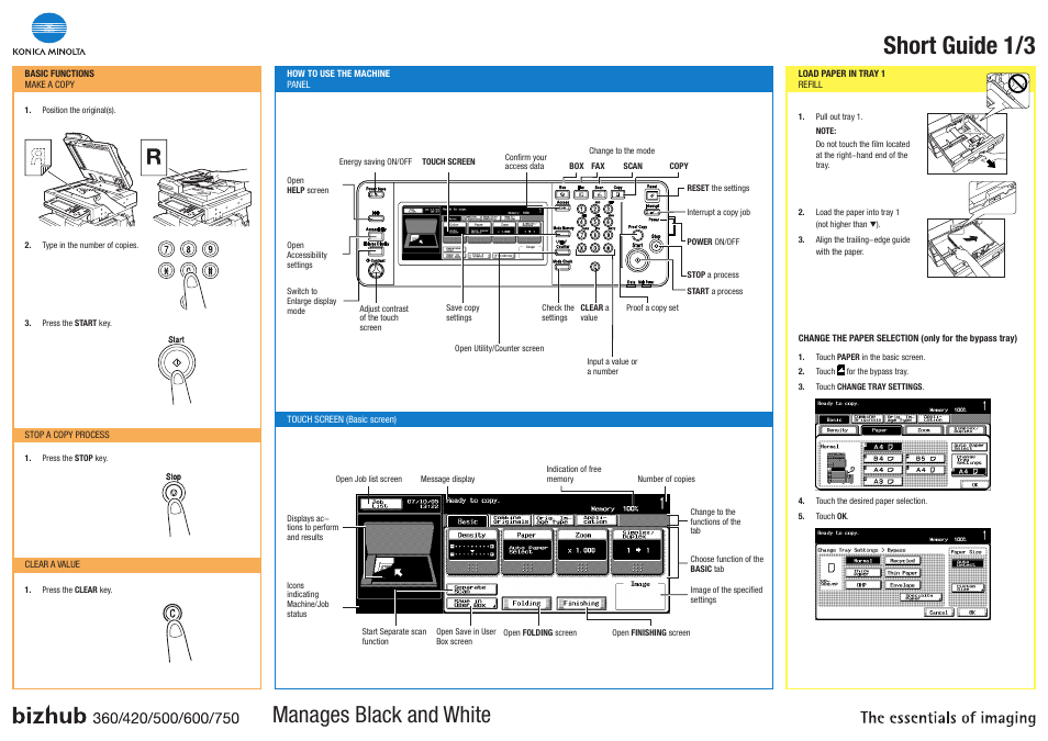 Konica Minolta bizhub 420 User Manual | 3 pages