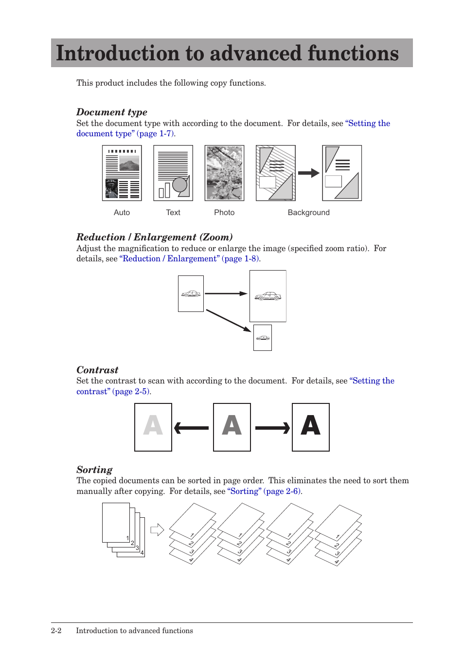 Introduction to advanced functions, Introduction to advanced functions -2 | Konica Minolta bizhub 25e User Manual | Page 17 / 46