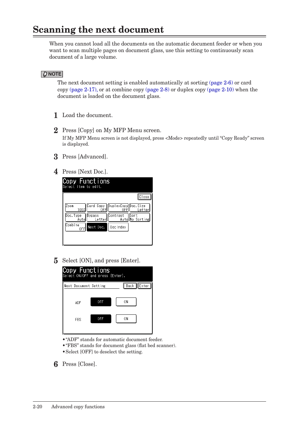 Scanning the next document, Scanning the next document -20 | Konica Minolta bizhub 25e User Manual | Page 35 / 46