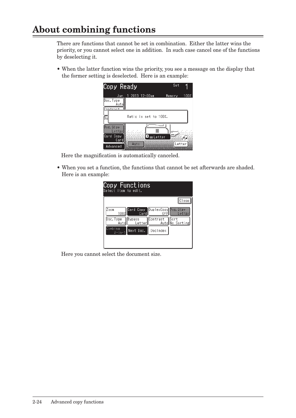 About combining functions, About combining functions -24 | Konica Minolta bizhub 25e User Manual | Page 39 / 46