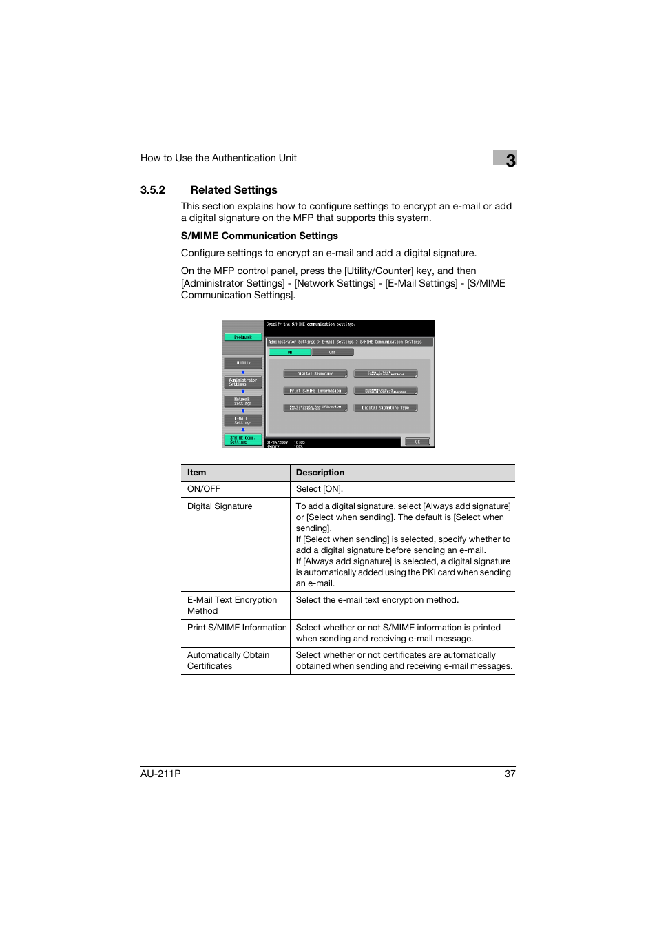 2 related settings, Related settings | Konica Minolta bizhub 552 User Manual | Page 38 / 65