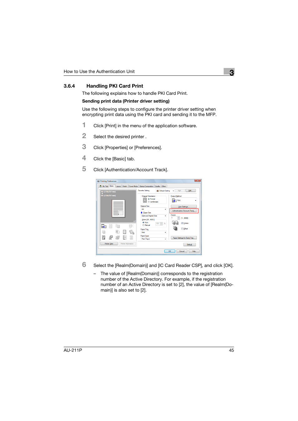 4 handling pki card print, Handling pki card print | Konica Minolta bizhub 552 User Manual | Page 46 / 65